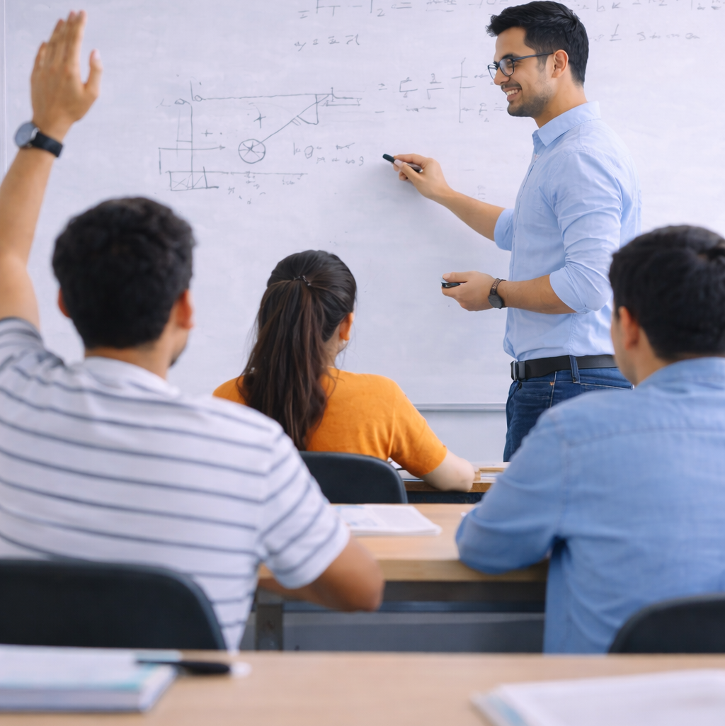 PUC coaching class in Vijayanagar Bengaluru with tutor teaching science and mathematics to pre university students